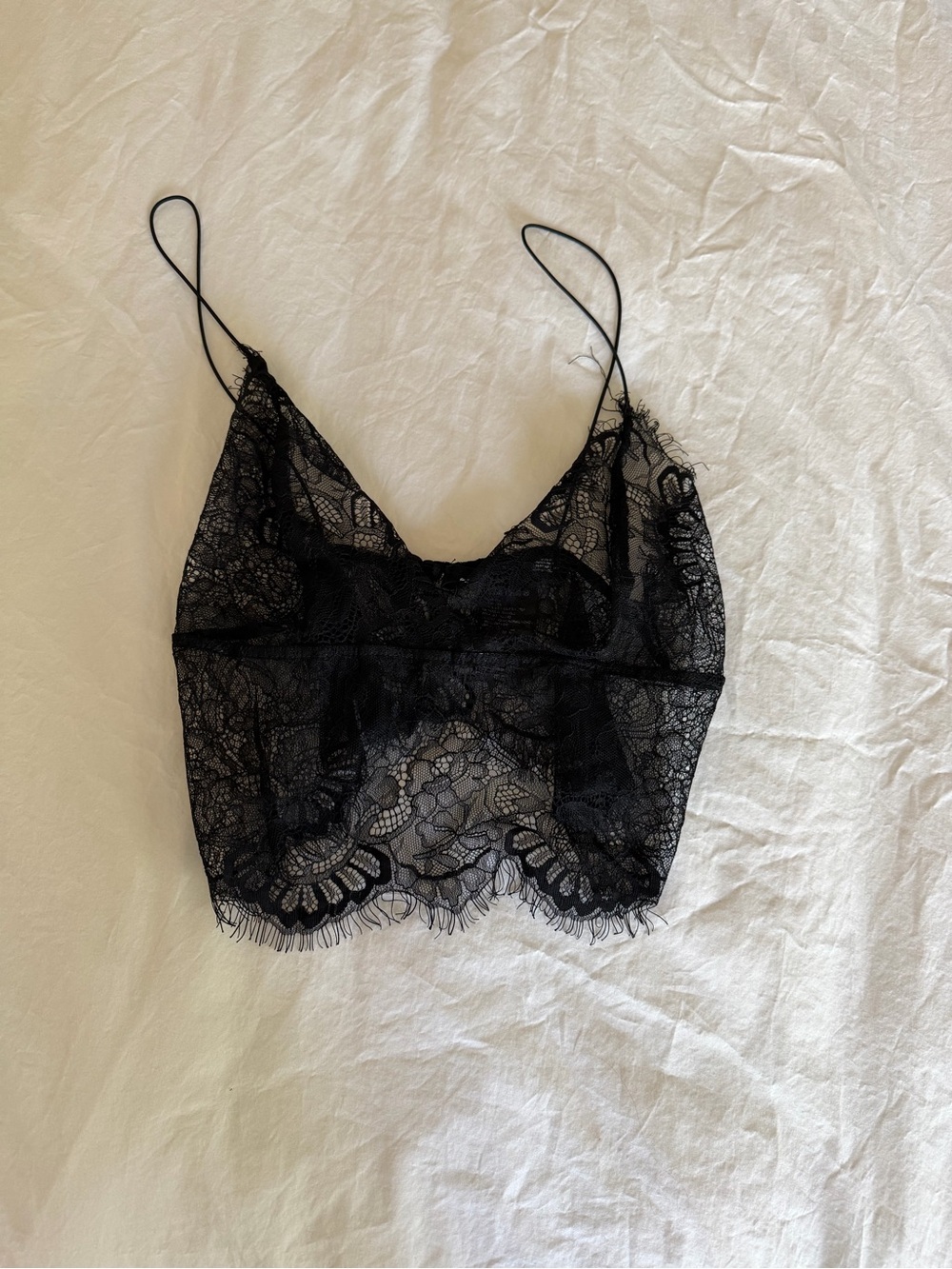 Urban Outfitters Black Lace Bandeau Bralette